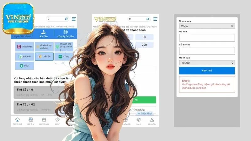 Nạp tiền bằng thẻ cào