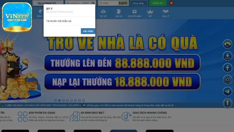 Nguyên nhân khiến bạn quên mật khẩu tài khoản Vin777